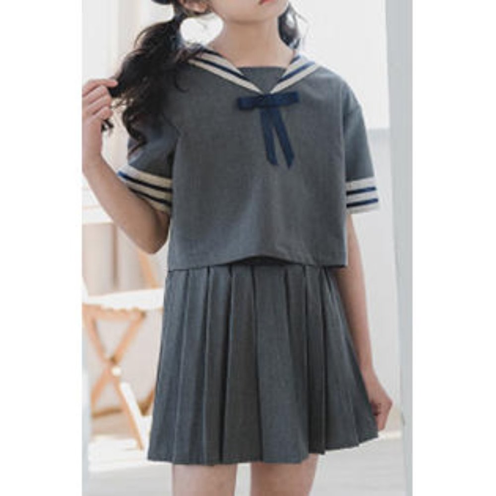 Vintage Girls Gray Pleated Skort